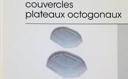 Couvercle rPET octogonal dôme réutilisable 46x30 cm, lot de 50