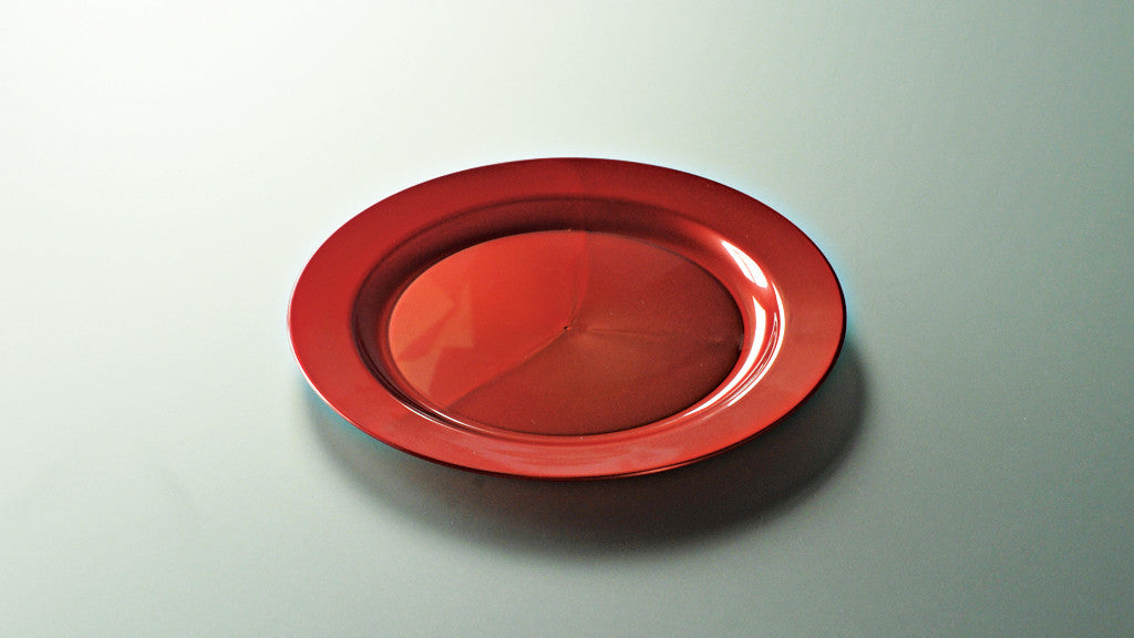 Assiette réutilisable recyclable ronde 19 cm Rouge Carmin 12P