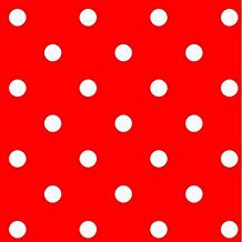 Serviette cocktail Paviot rouge à pois blancs par 20