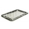 Plateau rectangulaire 35 x 24cm argent par 2
