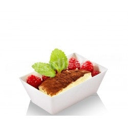 Ramequin blanc rectangle 230 ml en canne à sucre par 100