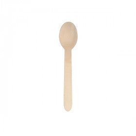 Cuillère à dessert en bois biodégradable 140 mm par 50