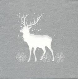 Serviette de table originale cerf de Noel 40x40 cm par 20