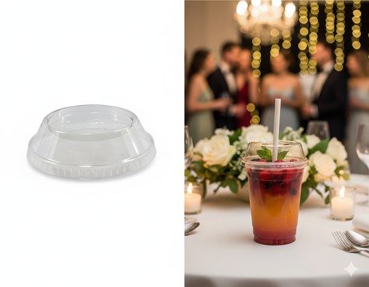 Lot de 25 Couvercles cristal Ø 95mm pour nos coupes dessert 200 ml