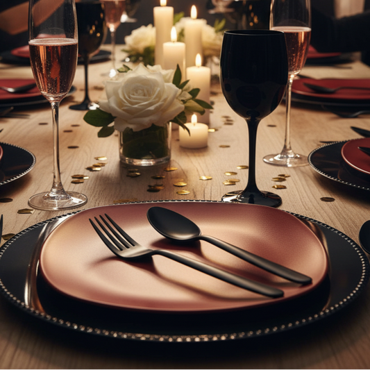Fourchette réutilisable Lux by Starck plastique recyclable noir par 50