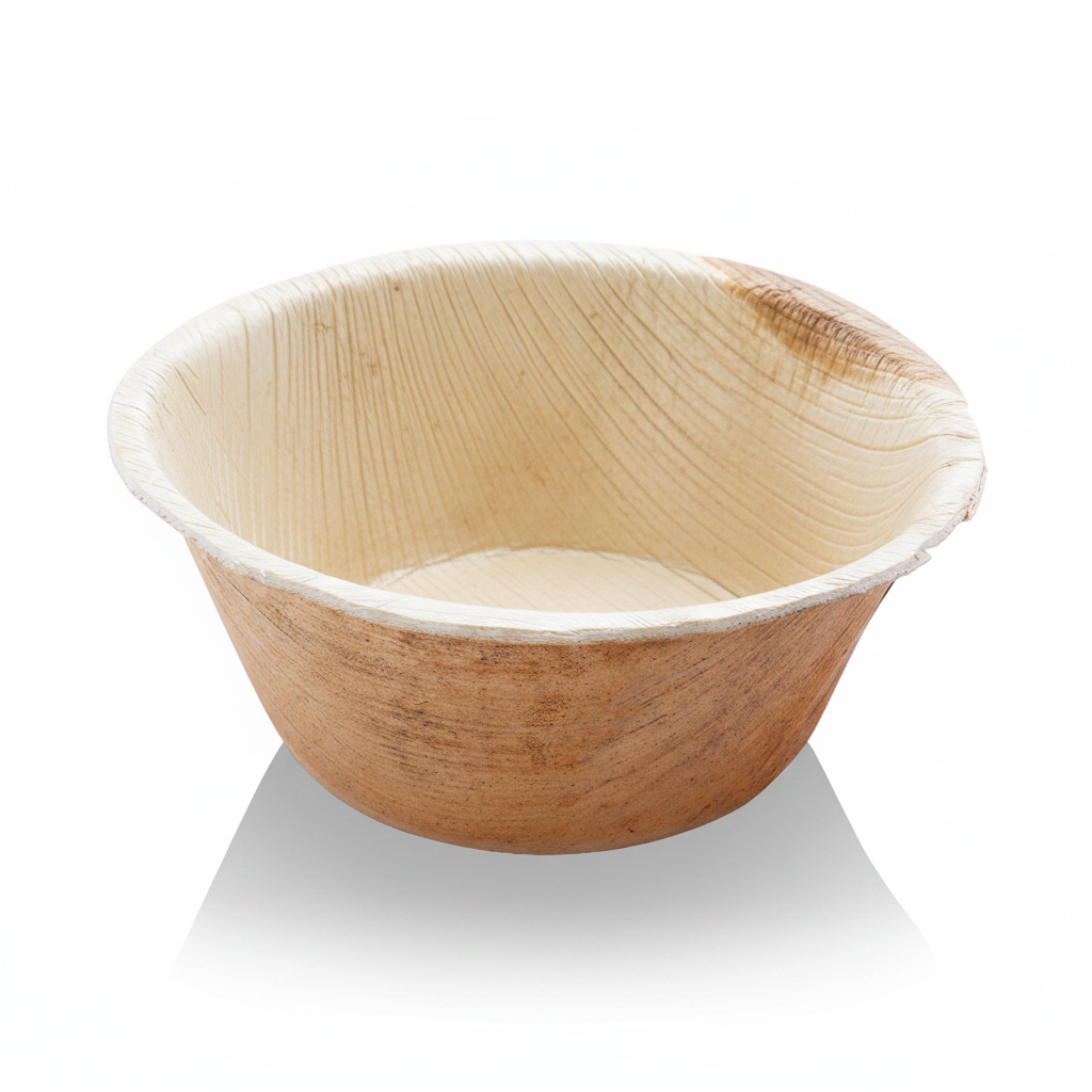 Bol en palmier 400 ml biodégradable - photo studio fond blanc
