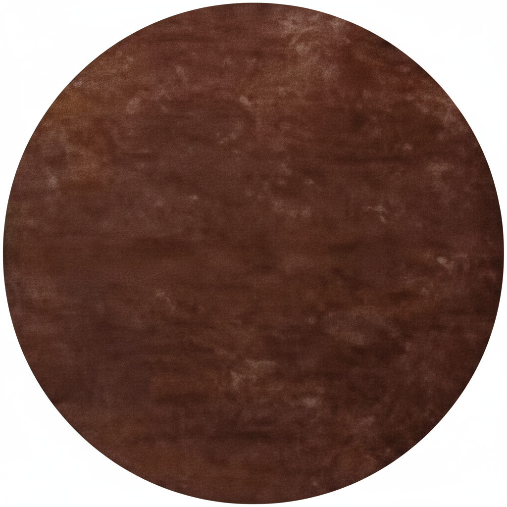 Nappe ronde chocolat photo studio fond blanc