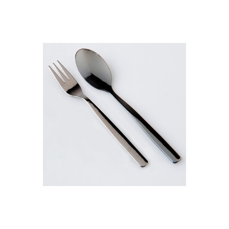 Mini fourchette réutilisable argentée 10 cm par 200