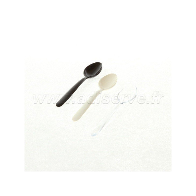 Petite Cuillères NOVA Noires emballées - Petite Cuillère noire emballée  alimentaire en plastique - EJEM EMBALLAGES