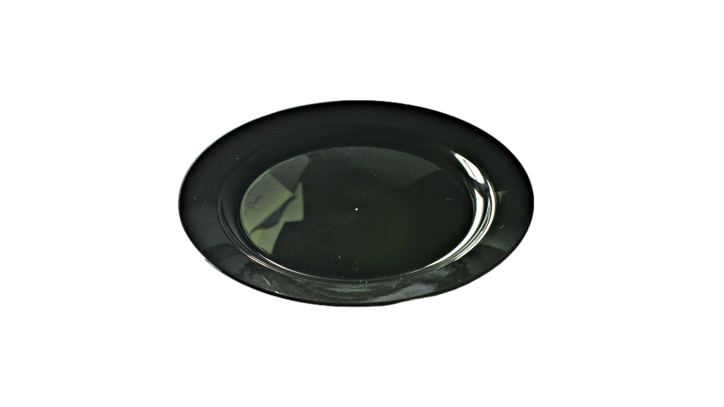 Assiette ronde recyclable 19 cm noir ébène réutilisable 12P