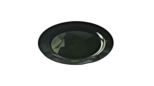 Assiette ronde recyclable 19 cm noir ébène réutilisable 12P