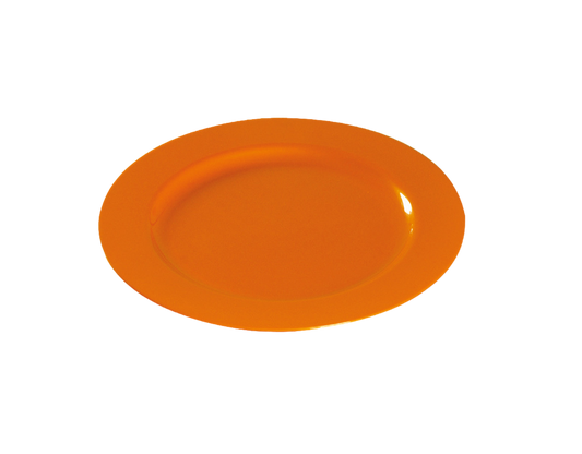 Assiette mariage réutilisable ronde 19 cm orange par 12