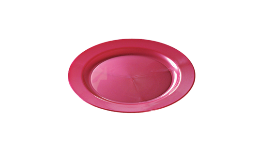 Assiette réutilisable ronde 19 cm rose magenta 12 unités