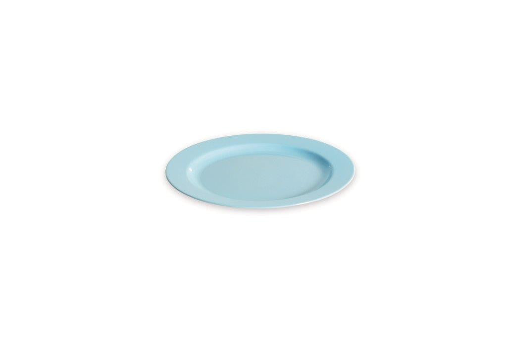 Assiette réutilisable ronde 24 cm couleur bleu ciel 12P