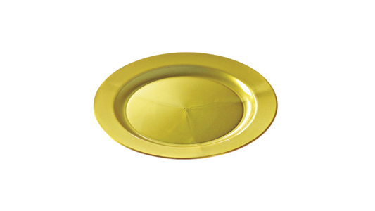 Assiette mariage recyclable ronde 24 cm Or nacré par 12