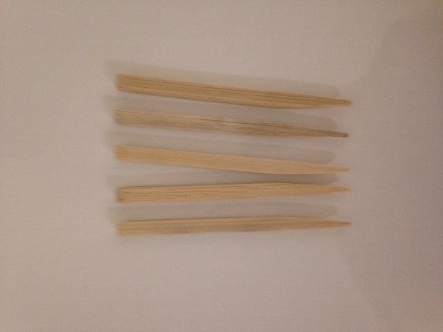 Pique brochette en bois biodégradable 9 cm, lot de 100