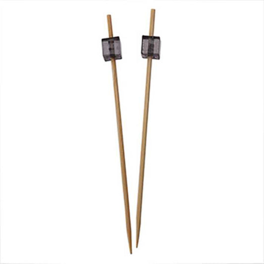 Pique cocktail bambou apéritif cube noir 9 cm par 100