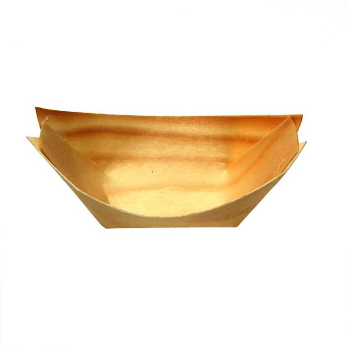 Barquette bois écologique 8,5 x 5 cm par 50
