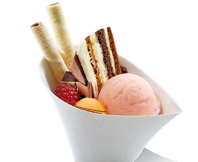 Coupe dessert biodégradable en fibre de canne à sucre par 50