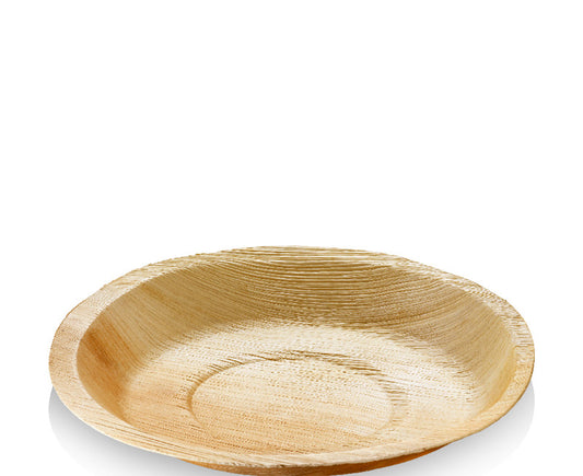 Assiette palmier ronde 18 cm biodégradable par 25