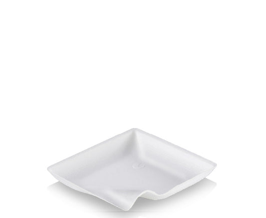 50 Verrines mini assiettes carrées 8 cm fibre végétale
