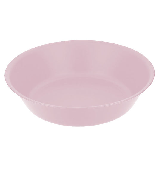 6 Assiettes creuses en plastique incassable couleur rose