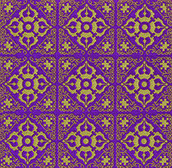 Serviette Paviot intissé Orient gold-violet 40 cm par 20