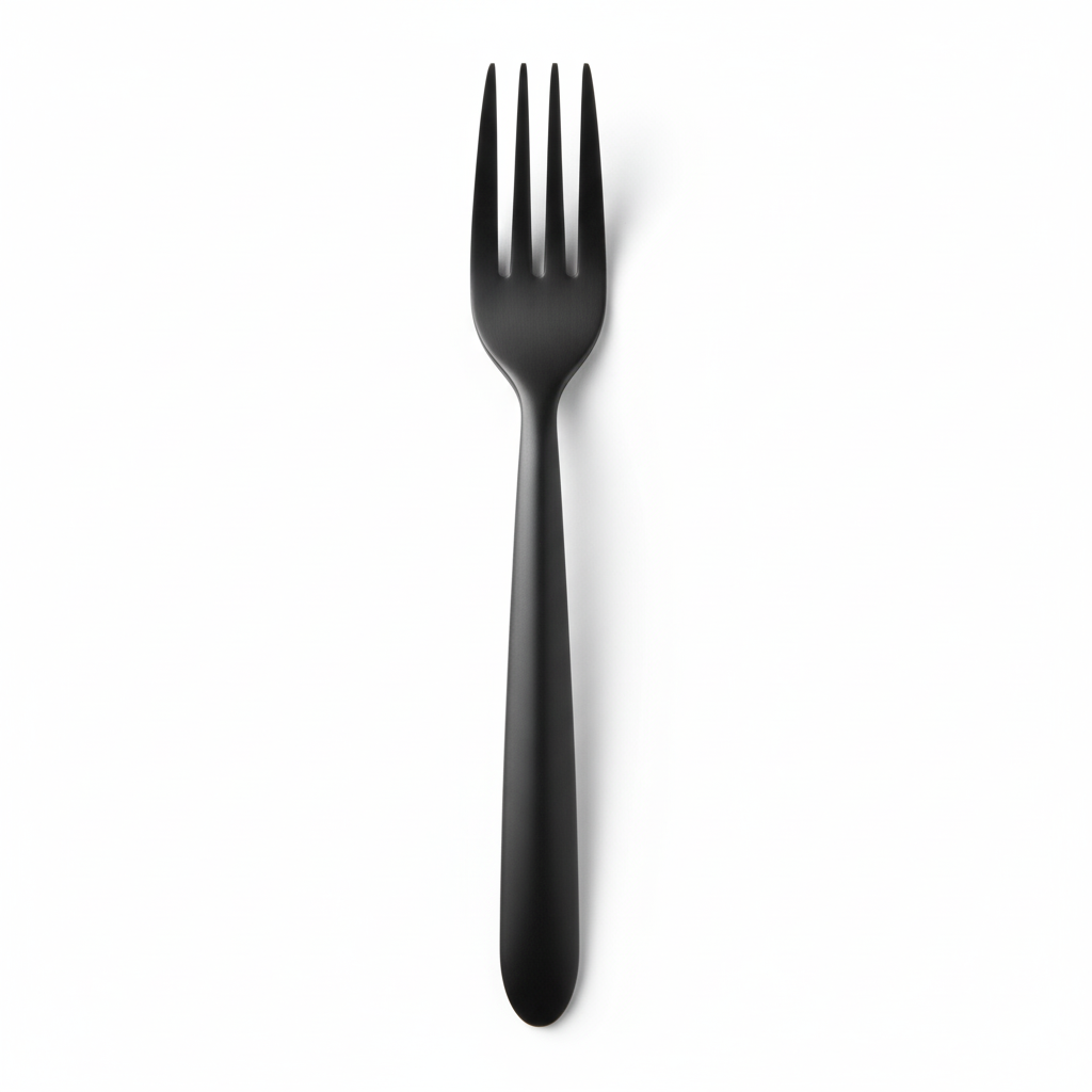 Fourchette réutilisable Lux by Starck plastique recyclable noir par 50