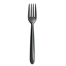 Fourchette réutilisable Lux by Starck plastique recyclable noir par 50