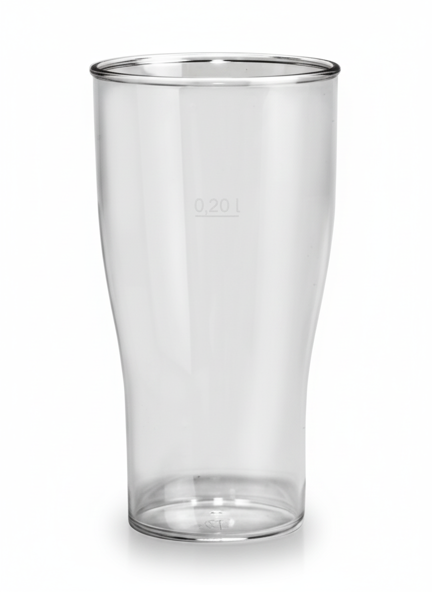 Verre à bière incassable 36 cl réutilisable - Lot de 5