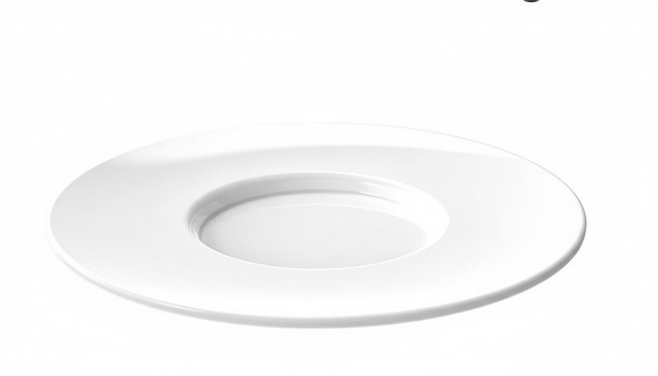 Lot de 6 sous-tasses café blanches incassables diamètre 10,5 cm