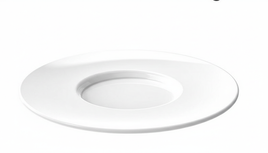 Lot de 6 sous-tasses café blanches incassables diamètre 10,5 cm
