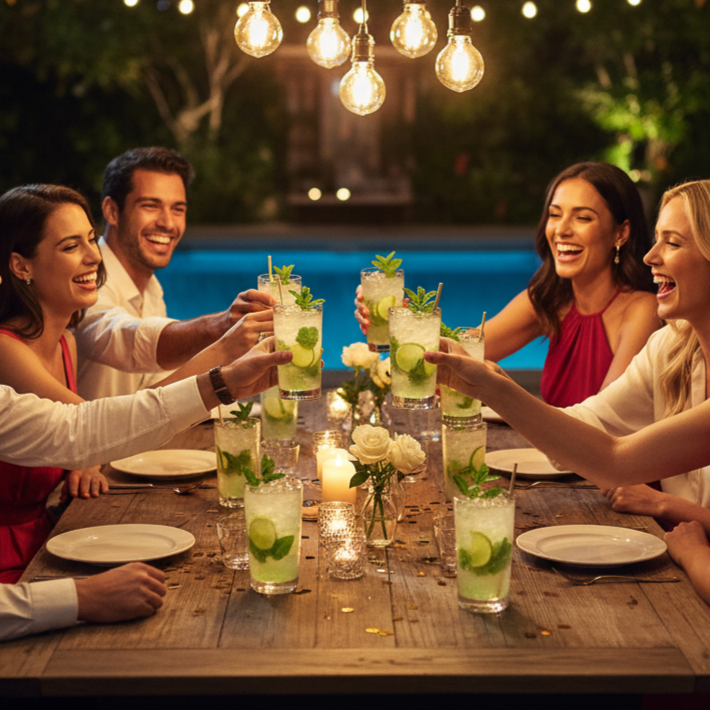 Verre Long Drink Tubo Cristal - 20 cl par 10 - Réutilisable & Incassable - Idéal Cocktails