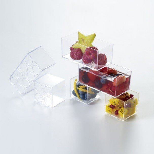 Verrine Oleg empilable carrée 6 cl réutilisable par 20