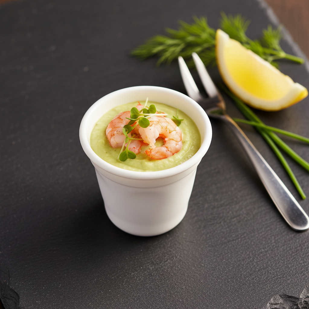 Ardoise mousse avocat crevette