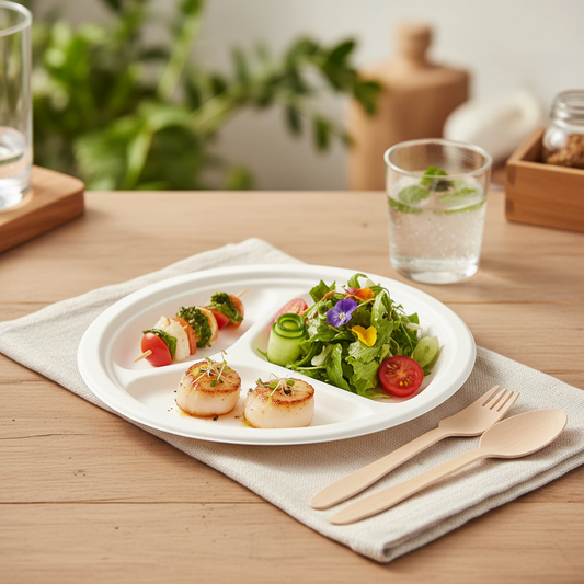 Assiette Pure Canne apéritif élégant