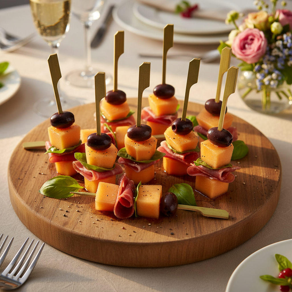 Brochettes vue dessus