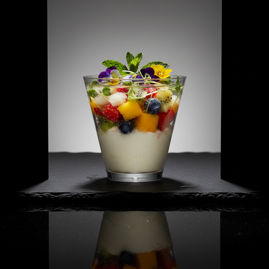 Buffet cocktail marbre verres évasés
