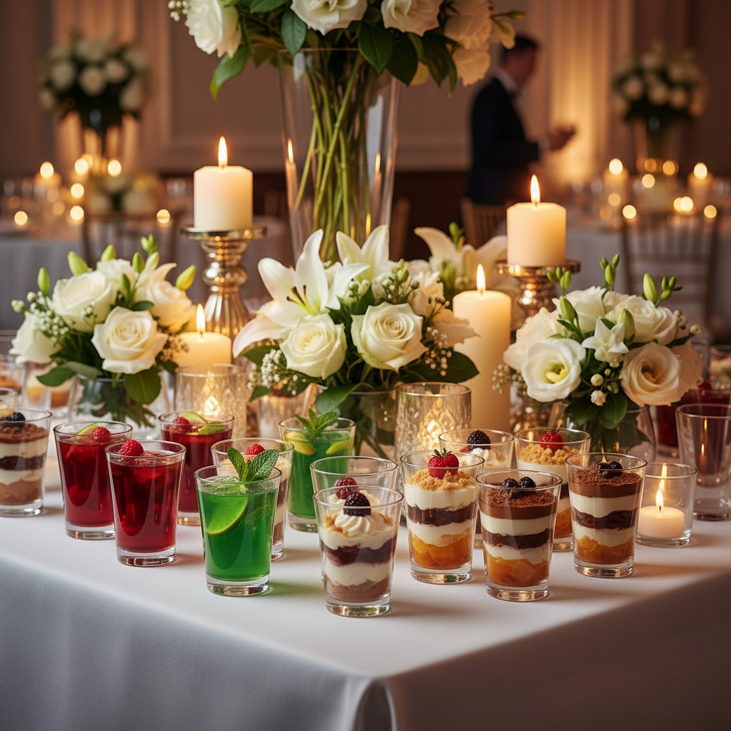 Buffet mariage réception verres évasés 25cl
