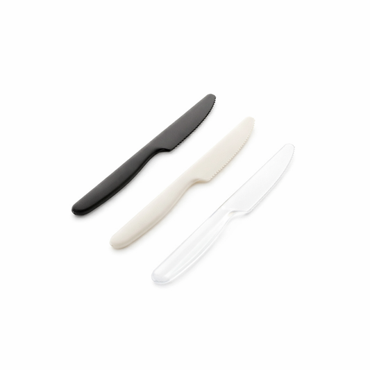 Couteau Eugeni ivoire design plastique jetable par 20
