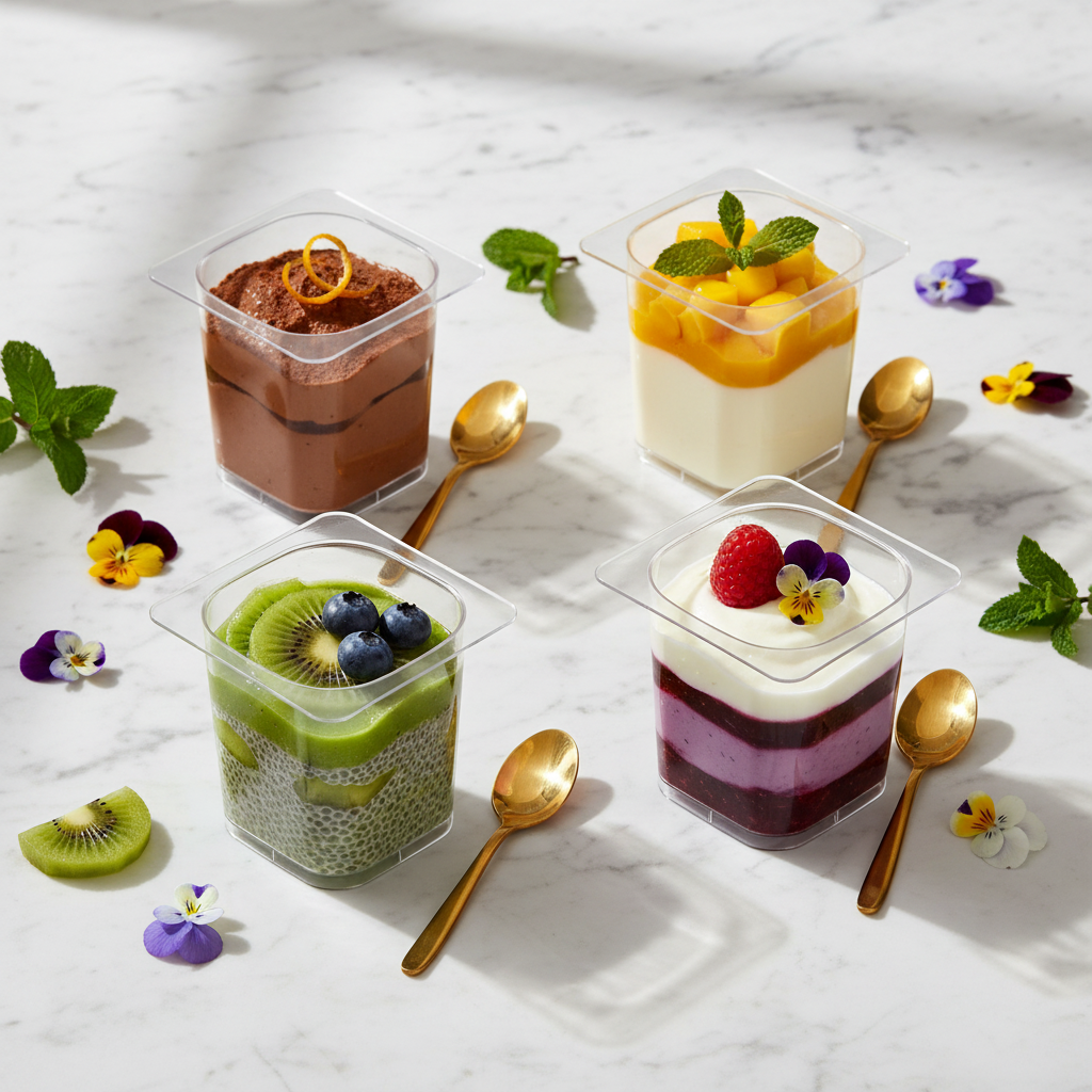 Desserts variés marbre
