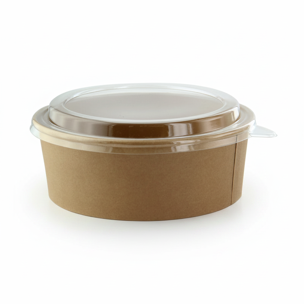 Saladier kraft 750ml - photo studio fond blanc