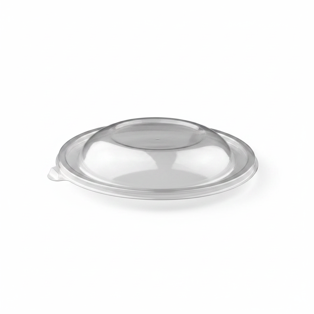 Couvercle dôme rPET grand saladier studio fond blanc packshot