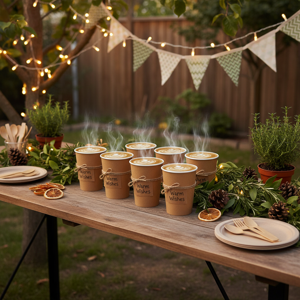 Gobelet carton kraft 24cl buffet festif outdoor
