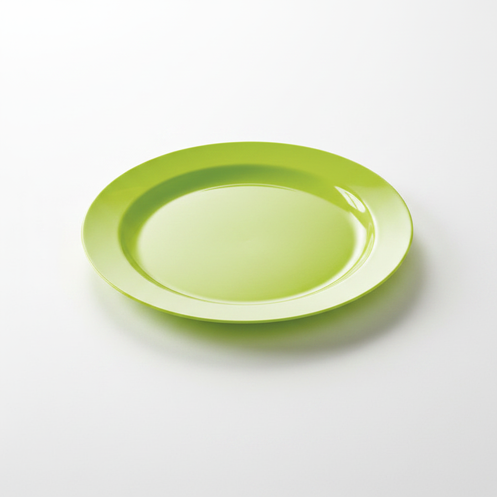 Assiette ronde anis 24cm photo studio fond blanc