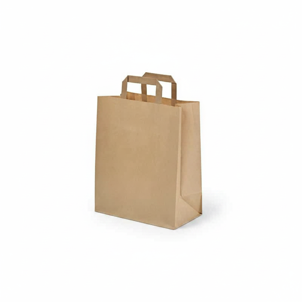 Sac kraft brun - photo studio fond blanc