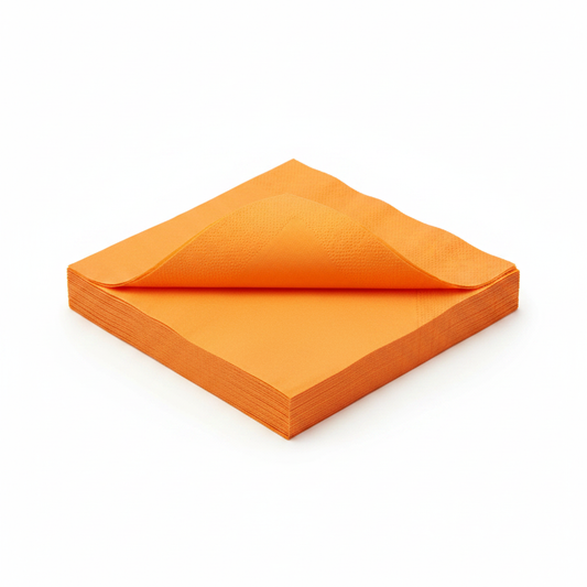Serviette clémentine orange - photo studio fond blanc