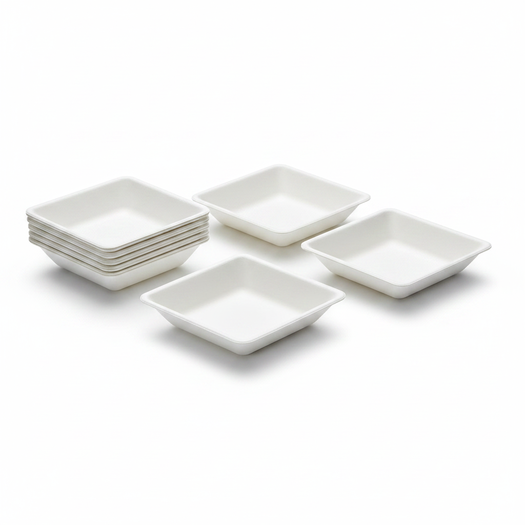 Mini verrines pulpe biodégradable studio fond blanc