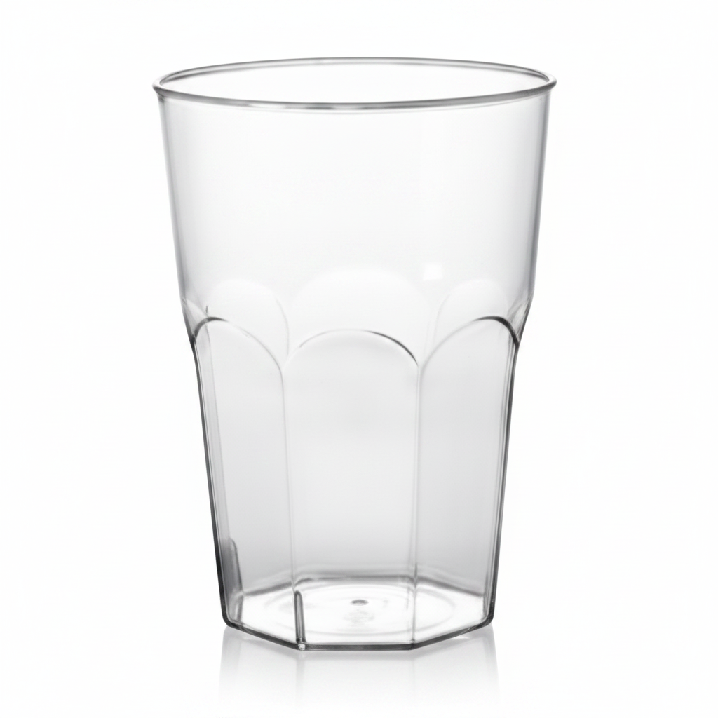 Verre cocktail incassable transparent 42 cl, photo studio sur fond blanc
