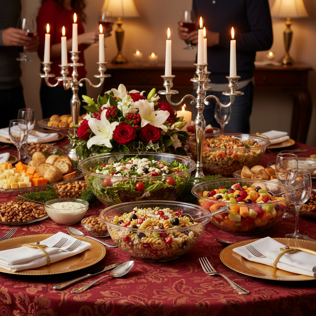Saladier cristal - buffet festif